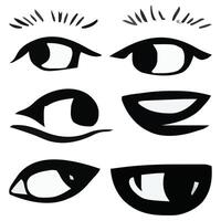 Set of different eyes expressions vector