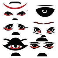 Set of different eyes expressions vector