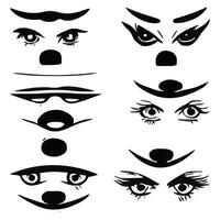 Set of different eyes expressions vector