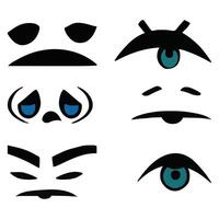 conjunto de diferente ojos expresiones vector