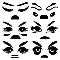 Set of different eyes expressions vector