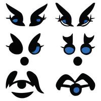 Set of different eyes expressions vector