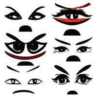 Set of different eyes expressions vector