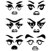 Set of different eyes expressions vector