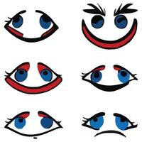 Set of different eyes expressions vector