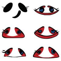 Set of different eyes expressions vector