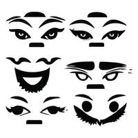 Set of different eyes expressions vector