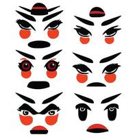 Set of different eyes expressions vector