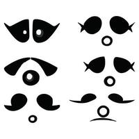 Set of different eyes expressions vector