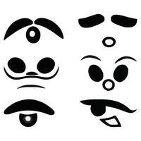 conjunto de diferente ojos expresiones vector