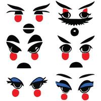 Set of different eyes expressions vector