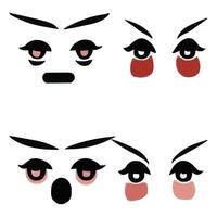 Set of different eyes expressions vector