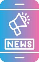 News Feed Glyph Gradient Icon Design vector