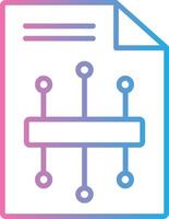 Workflow Line Gradient Icon Design vector