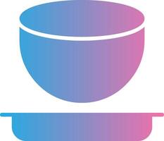 Bowl Glyph Gradient Icon Design vector