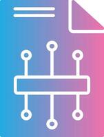 Workflow Glyph Gradient Icon Design vector