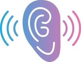 Listening Glyph Gradient Icon Design vector