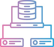 Data Network Line Gradient Icon Design vector