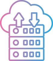 Data Flow Line Gradient Icon Design vector