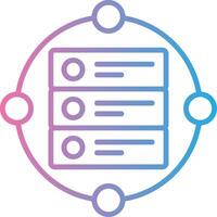 Data Flow Line Gradient Icon Design vector