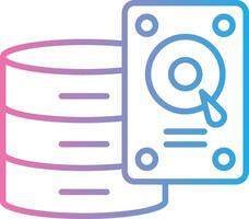 Ssd Disk Line Gradient Icon Design vector