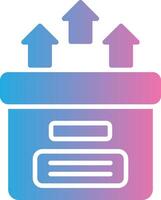 Storage Box Glyph Gradient Icon Design vector