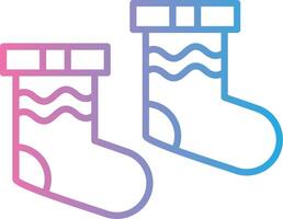 Socks Line Gradient Icon Design vector