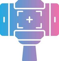 Selfie Stick Glyph Gradient Icon Design vector