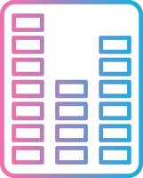 Sound Bars Line Gradient Icon Design vector