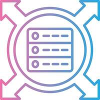 Data Driven Line Gradient Icon Design vector