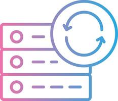 Data Synchronization Line Gradient Icon Design vector