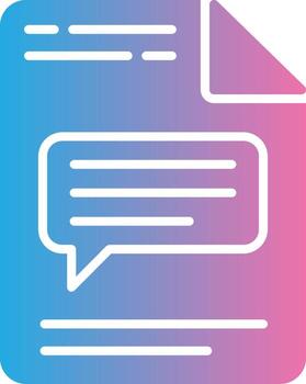 Message Glyph Gradient Icon Design vector