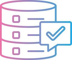 Data Quality Line Gradient Icon Design vector