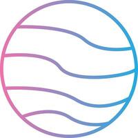 Planet Line Gradient Icon Design vector