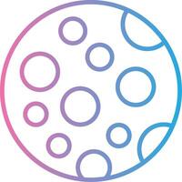 Moon Line Gradient Icon Design vector