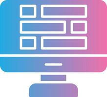 Dashboard Glyph Gradient Icon Design vector