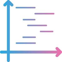 Gnatt Chart Glyph Gradient Icon Design vector