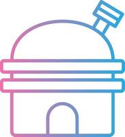 Observatory Line Gradient Icon Design vector