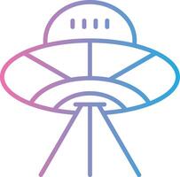 Alien Spaceship Line Gradient Icon Design vector