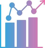 Bar Chart Glyph Gradient Icon Design vector