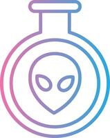 Aliens Line Gradient Icon Design vector