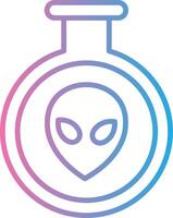 Aliens Line Gradient Icon Design vector