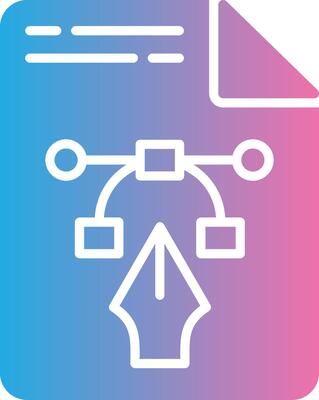 File Glyph Gradient Icon Design