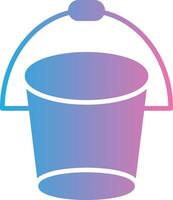 Bucket Glyph Gradient Icon Design vector