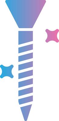 Nail Glyph Gradient Icon Design