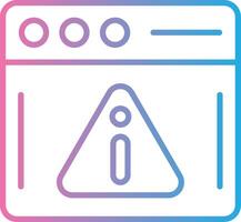 Warning Line Gradient Icon Design vector