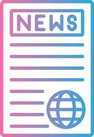 News Report Line Gradient Icon Design vector