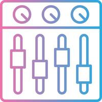 Sound Mixer Line Gradient Icon Design vector