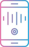 Voice Recording Line Gradient Icon Design vector