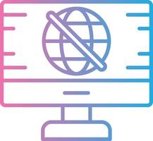 No Signal Line Gradient Icon Design vector